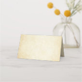 ヴィンテージ素朴ブラックフローリッシュ結婚パーチメント プレイスカード (裏面)