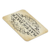 ヴィンテージ素朴ブラックフローリッシュ結婚パーチメント マグネット (右側)