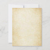 ヴィンテージ素朴ブラックフローリッシュ結婚パーチメント 出欠カード (裏面)