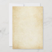 ヴィンテージ素朴ブラックフローリッシュ結婚パーチメント 招待状 (裏面)