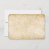 ヴィンテージ素朴ブラックフローリッシュRSVPカード 出欠カード (裏面)