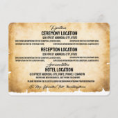 ヴィンテージ素朴ブラック・フローリッシュ・パーチメント エンクロージャーカード (正面)