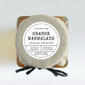 ヴィンテージ素朴ブラック&ホワイトのジャムジャーのふたラベル ラウンドシール