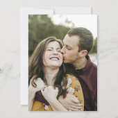 ヴィンテージ素朴ブルゴーニュ赤面バラ写真結婚 招待状 (裏面)