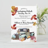 ヴィンテージ素朴ブルートラックのフレンドズポットラック 招待状 (スタンド正面)