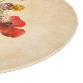 ヴィンテージ素朴ブーケレッドポピー野生の花 カッティングボード (角)