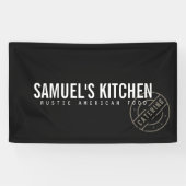 ヴィンテージ素朴プはっきりしたスタンプ付きロゴ濃い灰色 横断幕 (横)