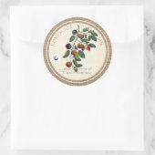 ヴィンテージ素朴プラムカスタムジャム丸シール ラウンドシール (バッグ)