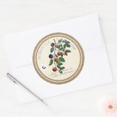 ヴィンテージ素朴プラムカスタムジャム丸シール ラウンドシール (封筒)