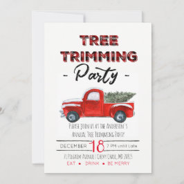 ヴィンテージ素朴プレイドクリスマスパーティー 出欠カード