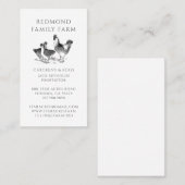 ヴィンテージ素朴ヘンスファーム 名刺 (正面/裏面)