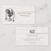 ヴィンテージ素朴ヘンバーンウッドファーム 名刺 (正面/裏面)