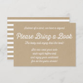 ヴィンテージ素朴ベビシャワーギフトカード 招待状 (正面/裏面)