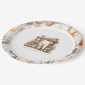 ヴィンテージ素朴ベージュイースター ペーパープレート (アングル)