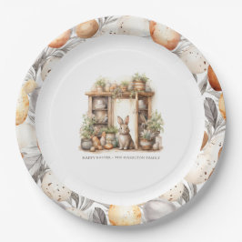 ヴィンテージ素朴ベージュイースター ペーパープレート