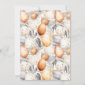 ヴィンテージ素朴ベージュイースター 招待状 (裏面)