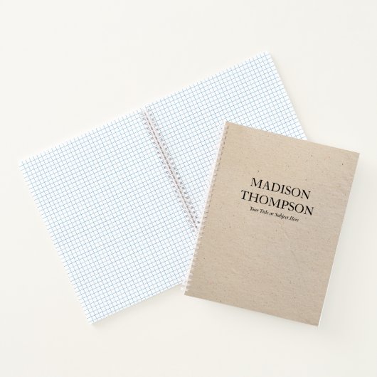 ヴィンテージ素朴ベージュ紙シンプルプロフェッショナル ノートブック (内部)