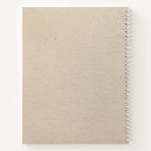 ヴィンテージ素朴ベージュ紙シンプルプロフェッショナル ノートブック (裏面)