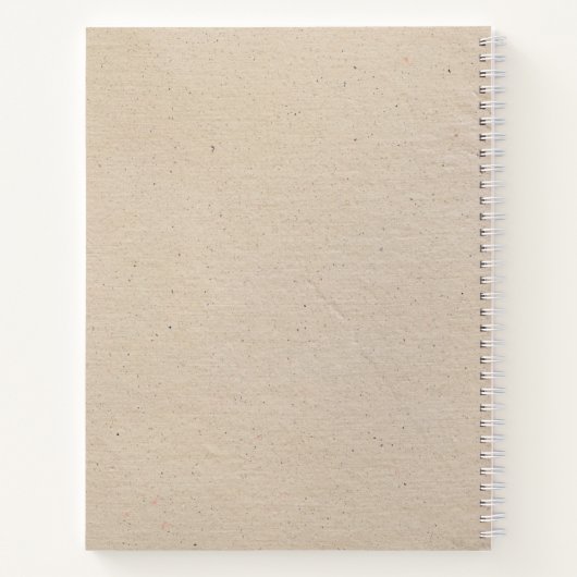 ヴィンテージ素朴ベージュ紙シンプルプロフェッショナル ノートブック (裏面)