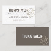 ヴィンテージ素朴ホッはっきりしたト/ブラウンII 名刺 (正面/裏面)