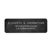 ヴィンテージ素朴ホワイトタイポグラフィブラック黒板 ラベル (正面)