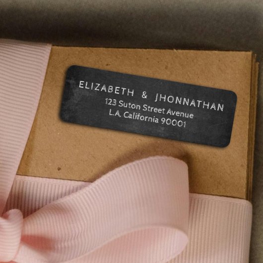 ヴィンテージ素朴ホワイトタイポグラフィブラック黒板 ラベル