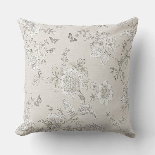 ヴィンテージ素朴ボタニカルトイレファームハウスバーラップ クッション (正面)