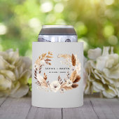 ヴィンテージ素朴ボホシックフローラ結婚ズモダン 缶クーラー