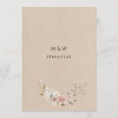 ヴィンテージ素朴ボホ結婚ス メニュー (裏面)