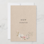 ヴィンテージ素朴ボホ結婚ス 招待状 (裏面)