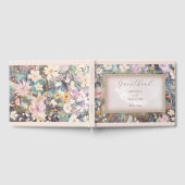 ヴィンテージ素朴ボーフローラ結婚ズ ゲストブック (全面)