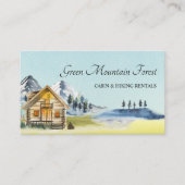 ヴィンテージ素朴マウンテンキャビンロッジ 名刺 (正面)