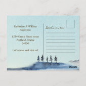 ヴィンテージ素朴マウンテンキャビンLodge We moved ポストカード (裏面)