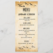 ヴィンテージ素朴マウンテンパーチメントフラットメニュー メニュー (正面)