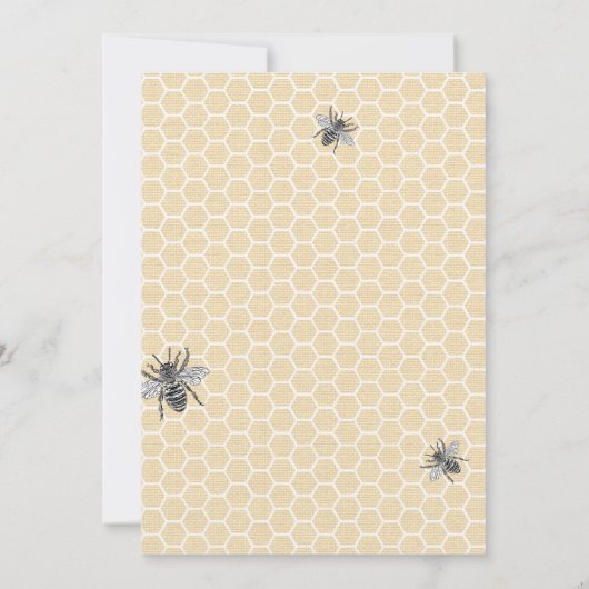 ヴィンテージ素朴ママへベイビーシャワー 招待状 (裏面)