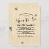 ヴィンテージ素朴ママへベイビーシャワー 招待状 (正面/裏面)