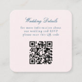 ヴィンテージ素朴ミニマルQRコー結婚ド エンクロージャーカード (正面)