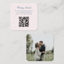 ヴィンテージ素朴ミニマルQRコー結婚ド エンクロージャーカード