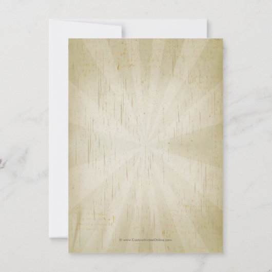 ヴィンテージ素朴ムスタヒーBash卒業式パーティー 招待状 (裏面)