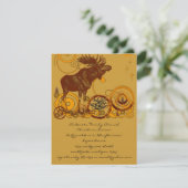 ヴィンテージ素朴ムースクリスマス 招待状 (スタンド正面)