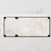 ヴィンテージ素朴ムービーチケット日付の保存 招待状 (裏面)