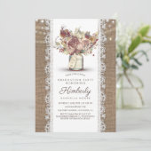 ヴィンテージ素朴メイスンジャールバーラップレース卒業 招待状 (スタンド正面)