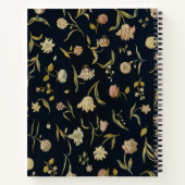 ヴィンテージ素朴モノグラムフローララグ模様 ノートブック (裏面)