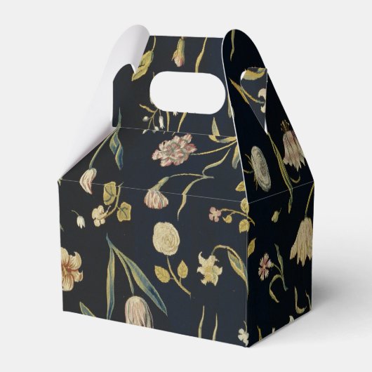 ヴィンテージ素朴モノグラムフローララグ模様 フェイバーボックス (裏面サイド)