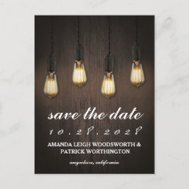 ヴィンテージ素朴ライトシック保存の日付カード 案内ポストカード