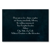 ヴィンテージ素朴ライトネイビーブルー結婚ズ テーブルナンバー (裏面)