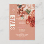 ヴィンテージ素朴ラスト&ピーチピオニー詳細 エンクロージャーカード (正面)