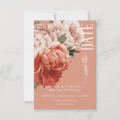 ヴィンテージ素朴ラスト&ピーチ牡丹結婚ズ セーブザデート (正面)