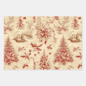 ヴィンテージ素朴ラッピング紙鳥 ラッピングペーパーシート (正面)