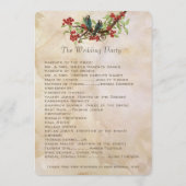 ヴィンテージ素朴ラブバードティーステイン結婚式 プログラム (裏面)